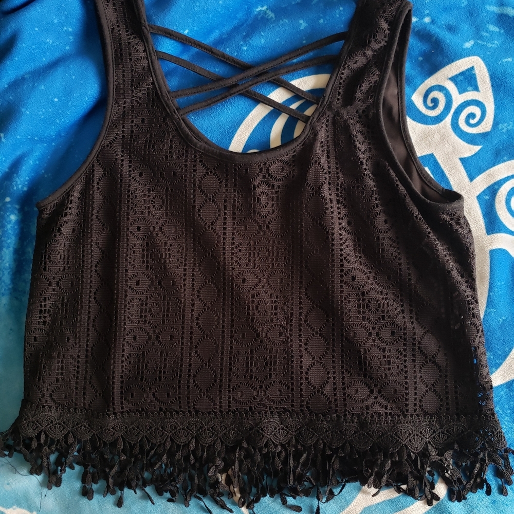 Black crop top